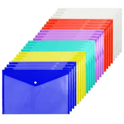 پوشه دکمه دار مدل A4 glassy بسته 24 عددی - قیمت و خرید آنلاین - قاطی پاتی