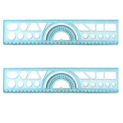 خط کش 20 سانتی متر مدل شابلون دار طرح نقاله کد 007 بسته 2 عددی - قیمت و خرید آنلاین - قاطی پاتی