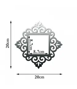 آینه دور کلید و پریز طرح فلور (تکی)