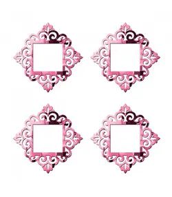 آینه دور کلید و پریز طرح فلور (تکی)