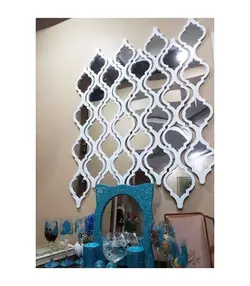 قاب آینه دكوراتيو طرح گیتی (4 آینه ای,سه شاخه)