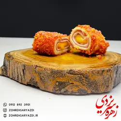 فینگر فود رول سوخاری ژامبون با خمیر یوفکا