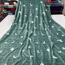 پتو مسافرتی وارداتی ژله ای طرح ماه و ستاره 1نفره