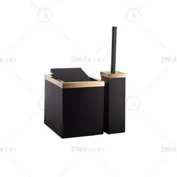 ست سطل و فرچه‌ی مشکی طلایی