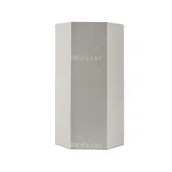 سطل شش ضلعی سفید متوسط