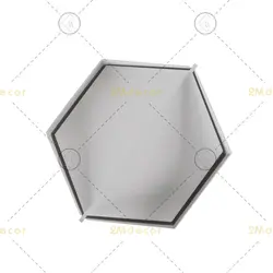 سطل شش ضلعی سفید متوسط