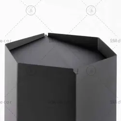 سطل شش ضلعی مشکی بزرگ