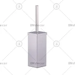 سطل و فرچه استیل خش دار نقره ای