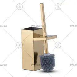 سطل و فرچه استیل خش دار طلایی