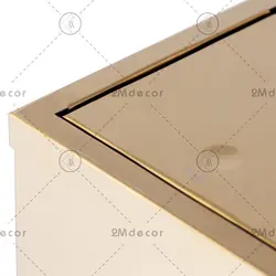 سطل و فرچه استیل خش دار طلایی