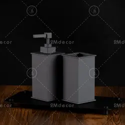 سینی جا مایع و مسواک