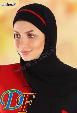 مقنعه فرم شالی کرپ