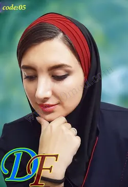 مقنعه فرم کد05 حریرقرمز