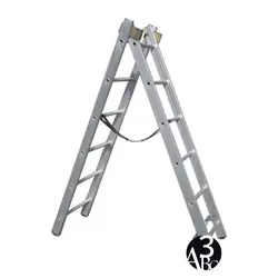 نردبان 3.5 متری مخابراتی کشویی پله گرد آلومینیومی