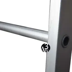 نردبان 5 متری مخابراتی کشویی پله گرد آلومینیومی