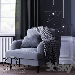 آبجکت مبل راحتی armchair 624