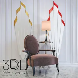 آبجکت مبل راحتی armchair 602