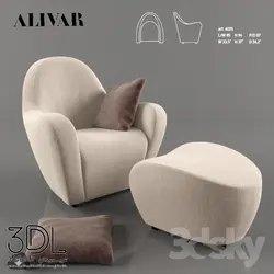 آبجکت مبل راحتی armchair 587