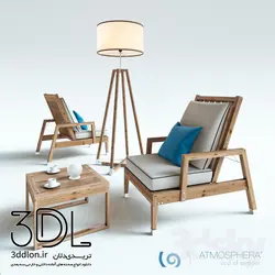 آبجکت مبل راحتی armchair 562
