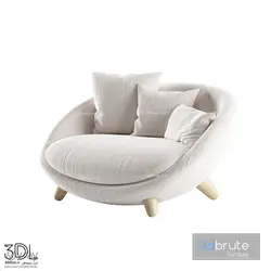 آبجکت مبل راحتی armchair 215