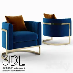 آبجکت مبل راحتی arm chair 160