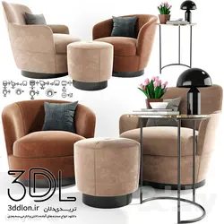 آبجکت مبل راحتی arm chair 130