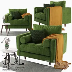 آبجکت مبل راحتی arm chair 121