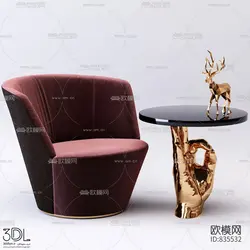 آبجکت مبل راحتی arm chair 67