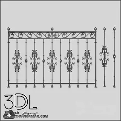 آبجکت نرده handrail object 17