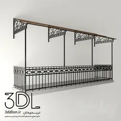 آبجکت نرده handrail object 04