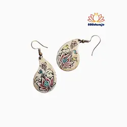 گوشواره میناکاری بته جقه