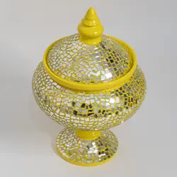 شکلا خوری آینه کاری روی سفال طرح MD02