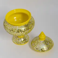 شکلا خوری آینه کاری روی سفال طرح MD02