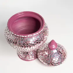 شکلات خوری آینه کاری روی سفال طرحMD 01