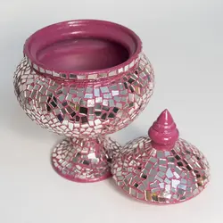 شکلات خوری آینه کاری روی سفال طرحMD 01