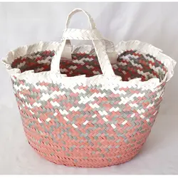 زنبیل تسمه بافی طرح M04