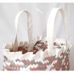 زنبیل تسمه بافی طرح M04