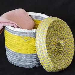 سبد لباس تسمه بافی طرح M08