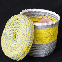 سبد لباس تسمه بافی طرح M08