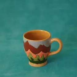 لیوان میناکاری سفالی|M026