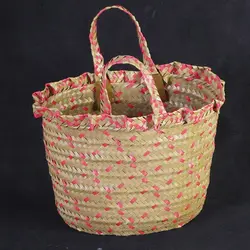 زنبیل تسمه بافی طرحM013