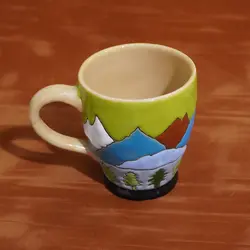 لیوان میناکاری با طرح طبیعت|M030