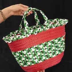 زنبیل حصیری تاروپودی|M014