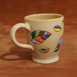 لیوان سفالی میناکاری شده|M032