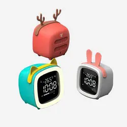 ساعت رومیزی به همراه چراغ خواب مدل Cute Pet TV Night-light Alarm Clock