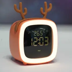ساعت رومیزی به همراه چراغ خواب مدل Cute Pet TV Night-light Alarm Clock