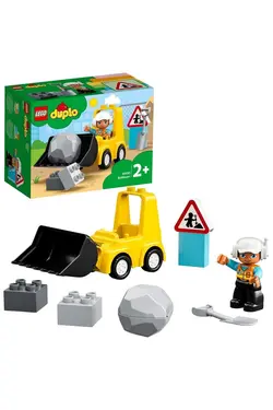 ® DUPLO® Construction Buldozer 10930 – اسباب بازی ساختمانی کاربردی برای کودکان 2 سال و بالاتر (10 قطعه) لگو     LEGO RS-L-10930