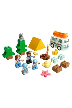 DUPLO Town Family Caravan Adventure 10946 – مجموعه ساختمانی خلاقانه اسباب بازی با موضوع کمپینگ (30 قطعه) لگو     LEGO RS-L-10946