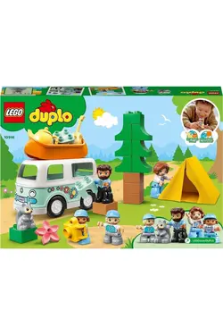 DUPLO Town Family Caravan Adventure 10946 – مجموعه ساختمانی خلاقانه اسباب بازی با موضوع کمپینگ (30 قطعه) لگو     LEGO RS-L-10946