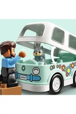 DUPLO Town Family Caravan Adventure 10946 – مجموعه ساختمانی خلاقانه اسباب بازی با موضوع کمپینگ (30 قطعه) لگو     LEGO RS-L-10946